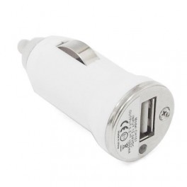 White USB DC Power Adapter Car Charger Plug for iPhone 5 and Galaxy Phones